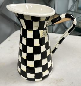 MacKenzie Childs Courtly Check Enamel Pitcher