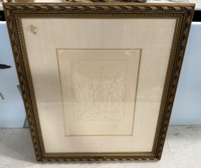 Pablo Picasso "Nestor's Tales of Trojan War" Etching 553/1800 Print
