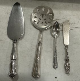 Sterling Spoon, Butter Knife, Handled Serving Spoon and Cake Spreader