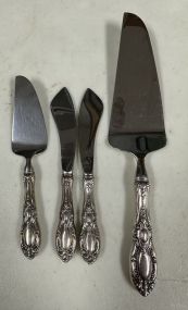 Towle "King Richard" Sterling Handled Cake Server, Butter Knives, and Cheese Server