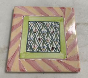 MacKenzie Childs Trivet Bearded Iris Pattern