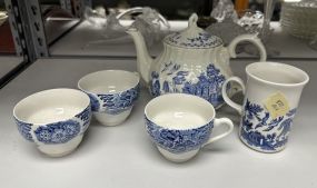 England Porcelain Pitcher and Cups
