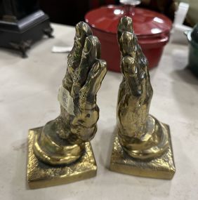 Pair of Brass Praying Hands Sculptures