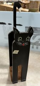 Wood Cat Paper Towel Holder
