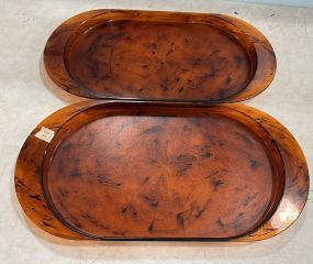 Two Decorative Hostess Trays