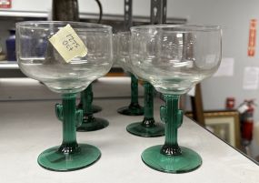 6 Cactus Glass Stemware