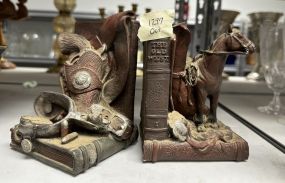 Resin Horse Bookends