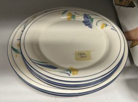 Lenox Chinastone "Buttercups on Blue" China Plates