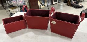 Three Red Decorative Boxes