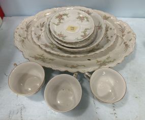 Bohemia "Normandie" China Platters, Saucers, and Cups