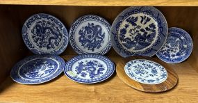 Collection of Blue and White Porcelain Plates
