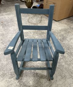 Painted Child's Wood Rocker