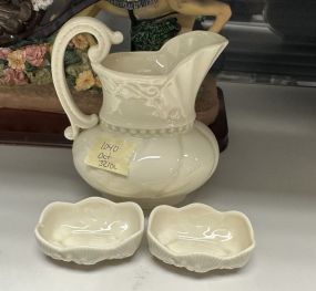 Lenox Creamer and Nut Dishes