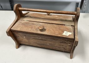Vintage Wood Sewing Box