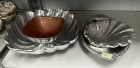 Four Metal Serving Dishes