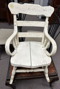 Child's Painted Oak Rocker