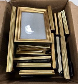 Box Lot of Gold Picture Frames