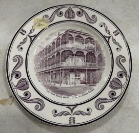 Scenes of Old Lacy Iron Grill Work Plate