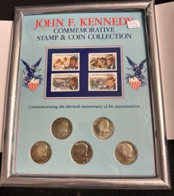 John F. Kennedy Commemorative Stamp &amp; Coin Collection