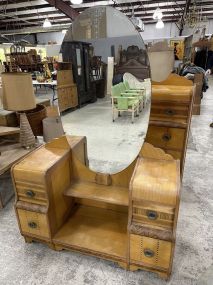 Early 1900's Waterfall Art Deco Vanity Dresser