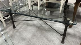 Contemporary Glass Top Coffee Table