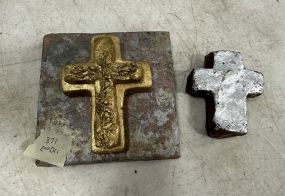Signed Pottery Crosses