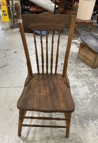 Oak Pressed Back Side Chair