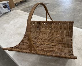 Decorative Wood Carrying Basket
