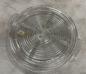 Vintage Manhattan Glass Divided Platter Plate