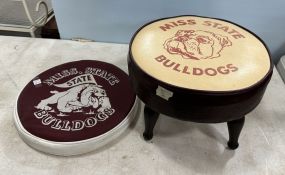 Mississippi State Vintage 1970's Foot Stool