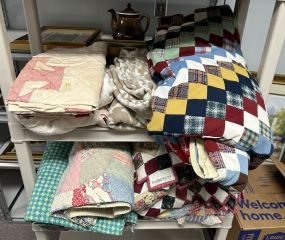 Group of Hand Made Quilts and Throws