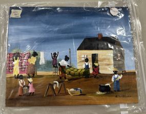 Alphonso Willums "Wash House Gang" Painting