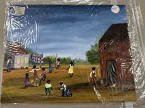 Alphonso Willums "All Play N No Work" Painting