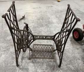 Singer Iron Sewing Cabinet Base