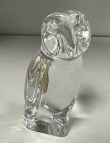Baccarat Crystal Owl Sculpture