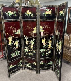 Chinese Black Lacquer Room Screen