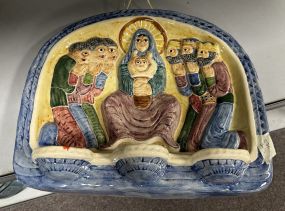 Shearwater Pottery Nativity Wall Candle Holder