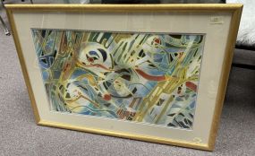 Jackie Meena Framed Watercolor