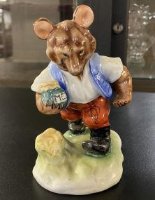 Herend Hand Painted Bear with Honey Jar
