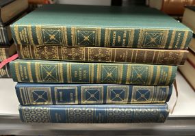 Five Gold Leather Bounds Books