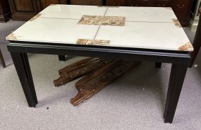 Modern Faux White Marble Top Breakfast Table