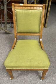 Vintage Victorian Walnut Parlor Chair