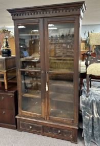 Antique Victorian Style Mahogany Bookcase