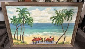 Signed Betty Hamilton Seashore Landscape