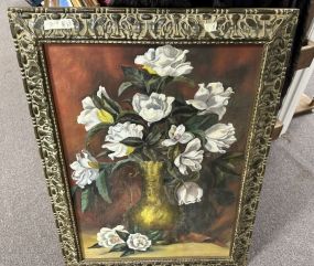 Signed Betty Swearengen Hamilton Large Floral Still Life Painting