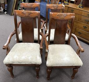 5 Late 20th Century Traditional Cherry Dining Arm Chairs