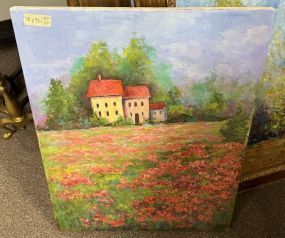 Betty Hamilton Landscape Painting of Canvas