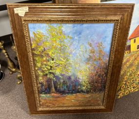 Betty Hamilton Colorful Landscape Painting on Canvas