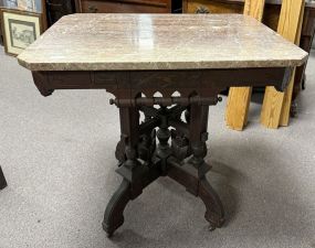 Antique Eastlake Victorian Marble Parlor Table