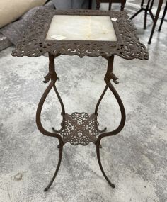 Victorian Style Ornate Metal Pedestal Stand